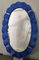 Blue Murano Glass and Brass Wall Mirror, 1990s 8