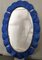 Blue Murano Glass and Brass Wall Mirror, 1990s 11