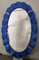 Blue Murano Glass and Brass Wall Mirror, 1990s 6