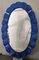 Blue Murano Glass and Brass Wall Mirror, 1990s, Image 6