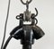 Lámpara colgante industrial de hierro fundido y esmalte blanco de Helo Leuchten, años 50, Imagen 8