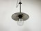 Lámpara colgante industrial de hierro fundido y esmalte blanco de Helo Leuchten, años 50, Imagen 10