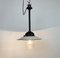 Lámpara colgante industrial de hierro fundido y esmalte blanco de Helo Leuchten, años 50, Imagen 11