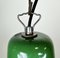 Industrielle Fabriklampe aus grüner Emaille, 1960er 5