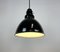 Small Industrial Black Enamel Pendant Lamp, 1950s 10