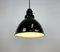 Small Industrial Black Enamel Pendant Lamp, 1950s, Image 10