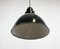 Lámpara colgante industrial pequeña esmaltada en negro, años 50, Imagen 7