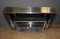 Stainless Steel Coffee Table with Black Glass Slab, 1970s 11