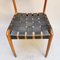 Chairs with Black Leather Seats attributed to Hans J. Wegner, Set of 8, Image 3