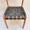 Sedie con sedute in pelle nera attribuite a Hans J. Wegner, set di 8, Immagine 3