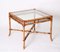 Mid-Century Italian Square Bamboo Dining Table with Glass Top from Vivai Del Sud, 1960s 15