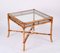 Mid-Century Italian Square Bamboo Dining Table with Glass Top from Vivai Del Sud, 1960s 13