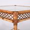 Mid-Century Italian Square Bamboo Dining Table with Glass Top from Vivai Del Sud, 1960s 3