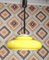 Lámpara de techo Pendulum amarilla, años 70, Imagen 4