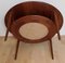 Round Danish Teak Minerva Coffee Table with Reed Storage Compartment by Peter Hvidt & Orla Molgaard-Nielsen for France & Son, 1960s, Image 5