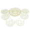 Art Deco Uranium Dessert Service from Niemen Glassworks, Poland, 1930s, Set of 7 1