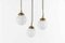 Globe Opaline Ceiling Lamps, 1930s, Set of 3, Image 5