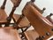 Brutalist Saddle Leather Dining Chair, 1970s, Set of 4 17