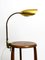 Mid-Century Brass Gooseneck Clamp Lamp, 1950s, Image 16