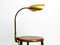 Mid-Century Brass Gooseneck Clamp Lamp, 1950s, Image 1