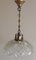 Ceiling Lamp with Curved Clear Relief Glass Shade & Brass Mount, 1910s 3
