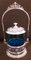 Scatola per biscotti con struttura in metallo placcato in argento decorato e inserto in vetro blu originale di WMF, Germania, inizio XX secolo, Immagine 1