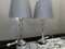Lampade da tavolo antiche a forma di colonne corinzie placcate in argento, set di 2, Immagine 2