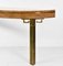 Burr Wood and Brass Greek Key Console Table attributed to Mastercraft, 1970s 4