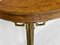 Burr Wood and Brass Greek Key Console Table attributed to Mastercraft, 1970s, Image 3