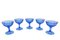 Blue Cups from Ząbkowice, Poland, 1970s, Set of 5 1