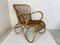 Vintage Rattan and Bamboo Easy Chair from Rohé Noordwolde, 1950s, Image 1