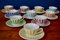 Multicolored Striped Tea Cups & Saucers, Set of 20, Image 10