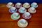 Tazze da tè a righe multicolori con piattini, set di 20, Immagine 11