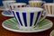Multicolored Striped Tea Cups & Saucers, Set of 20, Image 8