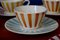 Multicolored Striped Tea Cups & Saucers, Set of 20 7