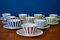 Multicolored Striped Tea Cups & Saucers, Set of 20 9