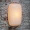 Vintage German Oval White Opaline Glass Flush Mount 8