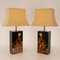 Chinoiserie Pagoda Table Lamps in Gold and Black Lacquer by Jean Claude Mahey, 1970s, Set of 2 9