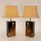 Chinoiserie Pagoda Table Lamps in Gold and Black Lacquer by Jean Claude Mahey, 1970s, Set of 2, Image 9