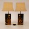 Chinoiserie Pagoda Table Lamps in Gold and Black Lacquer by Jean Claude Mahey, 1970s, Set of 2, Image 3