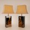 Chinoiserie Pagoda Table Lamps in Gold and Black Lacquer by Jean Claude Mahey, 1970s, Set of 2 6