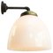 Mid-Century Wall Lights in White Opaline, Cast Iron and Brass, Image 4