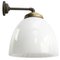Mid-Century Wall Lights in White Opaline, Cast Iron and Brass, Image 1