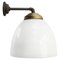 Mid-Century Wall Lights in White Opaline, Cast Iron and Brass 6