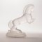 Art Deco Frosted Glass Horse Figurine from Franklin Mint, 1987, Image 2