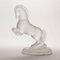 Art Deco Frosted Glass Horse Figurine from Franklin Mint, 1987, Image 1