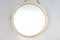 Italian Mirror in White Curved Wood & Leather, 1960s 2