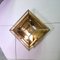 Square Brass and Tinted Glass Wall Light 7