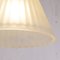 Lámpara colgante italiana de cristal de Murano blanco con polvo dorado, años 80, Imagen 8