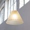 Italian Pendant Lamp in White Murano Acid Glass with Gold Powder, 1980s, Image 3